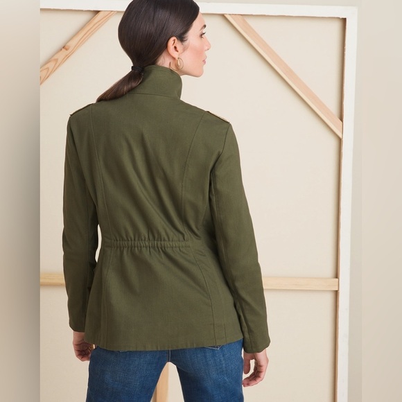 Chico's Beaded And Embellished Band Jacket Olive Size 4 - XXL - Picture 12 of 12